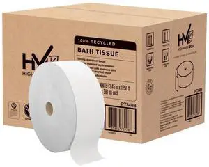 Highmark ECO JRT 2-Ply Jumbo Toilet Paper, 1250' Per Roll, 100% Recycled, Pack Of 6 Rolls