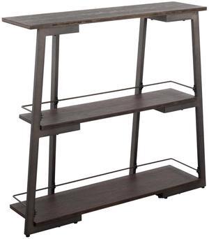 LumiSource Converge Bookcase, Bookshelf, Book Shelves for Bedroom, Small Bookshelf, Display Shelf, Tall Bookshelf, Industrial Book Shelf