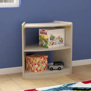 Flash Furniture MK-KE24060-GG Natural 2 Tier Corner Shelf