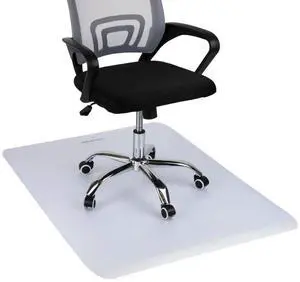 Mind Reader Office Chair Mat for Carpet, Under Desk Protector, Carpet Grips, Rolling, PVC, 35.25" L x 47" W x 0.0625" H, Clear
