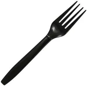 Highmark Full-Sized Plastic Forks, Black, Box Of 1000, 3585490693