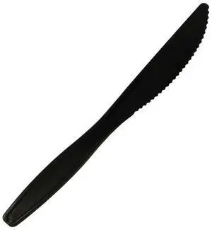 Highmark Full-Sized Plastic Knives, Black, Box Of 1000, 3585490695