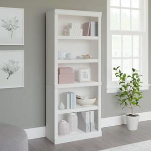 Realspace® 72"H 5-Shelf Bookcase, Arctic White