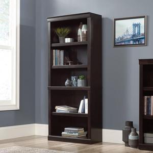 Realspace® 72"H 5-Shelf Bookcase, Peppered Black