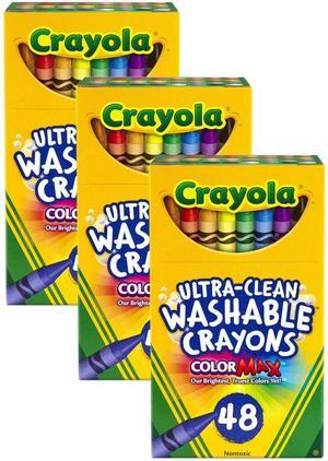 Crayola Ultra-Clean Washable Crayons - Regular Size, 48 Per Pack, 3 Packs