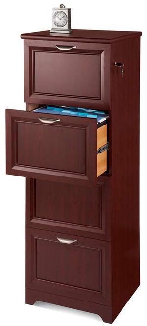 Realspace® Magellan 19"D Vertical 4-Drawer File Cabinet, Classic Cherry