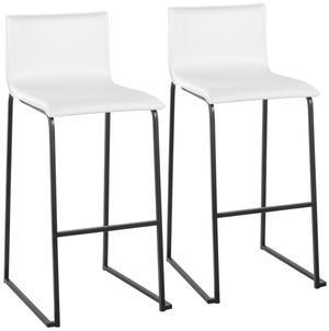 LumiSource Mara Bar Stool, Bar Chairs, Black Bar Stools, Bar Stools Set of 2