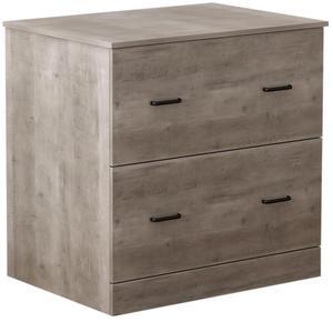 Realspace® Peakwood 30-1/2"W x 21-4/5"D Lateral 2-Drawer File Cabinet, Smoky Brown