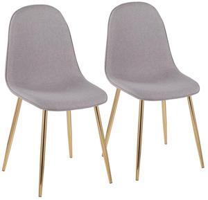 LumiSource Pebble Chair, Upholstered Dining Chairs, Contemporary Dining Chair, Kitchen Chairs for Dining Table, Dining Chairs Set of 2