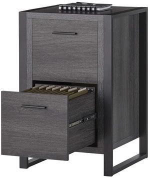 Realspace® DeJori 20"D Vertical 2-Drawer File Cabinet, Charcoal