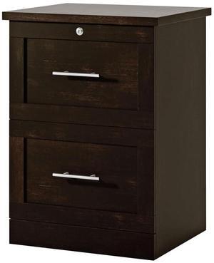 Realspace® 17"D Vertical 2-Drawer File Cabinet, Peppered Black