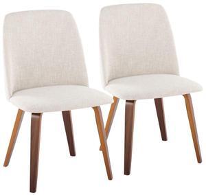 LumiSource Toriano Dining Chair, Upholstered Dining Chairs, Contemporary Dining Chair, Kitchen Chairs for Dining Table, Dining Chairs Set of 2