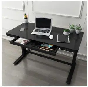 Realspace® Electric 48"W Height-Adjustable Standing Desk, Black
