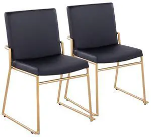 LumiSource Dutchess Dining Chair, Upholstered Dining Chairs, Contemporary Dining Chair, Kitchen Chairs for Dining Table, Dining Chairs Set of 2