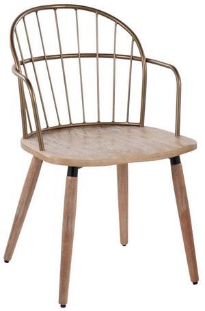 LumiSource Riley Chair, Wood Dining Chairs, Industrial Dining Chair, Kitchen Chairs for Dining Table
