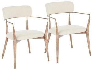 LumiSource Savannah Chair, Upholstered Dining Chairs, Contemporary Dining Chair, Kitchen Chairs for Dining Table, Dining Chairs Set of 2