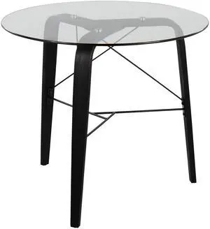 LumiSource Trilogy Round Dinette Table, Dining Height Table, Small Dining Table for 3, Round Dining Table, Kitchen Table