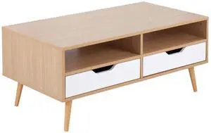 LumiSource Astro Coffee Table, Center Table for Living Room, Coffee Table with Storage, Wood Coffee Table, Small Coffee Tables for Living Room, Living Room Tables