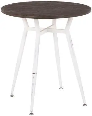 LumiSource Clara Round Dinette Table, Dining Height Table, Small Dining Table for 4, Round Dinette Table, Kitchen Table