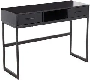 LumiSource Franklin Console Table with Storage, Small Entryway Table with Storage, Narrow Sofa Table Behind Couch, Narrow Console Tables for Entryway, Console Table for Living Room
