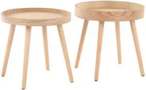 Pebble Side Table Set os 2, Accent Table, Round Side Table, Small Side Table for Small Spaces, Couch Side Table, Living Room End Tables, Mid Century Modern Side Table