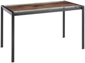 LumiSource Live Edge Table, Dining Height Table, Small Dining Table for 6, Rectangle Dinette Table, Kitchen Table