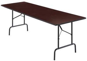Realspace® Folding Table, 29"H x 96"W x 30"D, Walnut