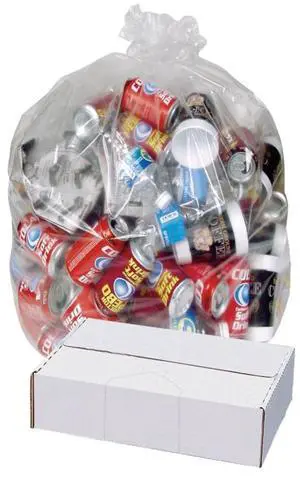 Highmark Linear Low Can Liners, 3-mil, 50 Gallons, 36" x 54", Clear, Box Of 50