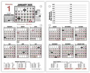 2025 AT-A-GLANCE® Daily Loose-Leaf Desk Calendar Refill, 4-1/2" x 7-1/2", Burkhart's Day Counter, January To December