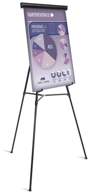 Office Depot Presentation Easel, Black With Chart Holder, 48ETL