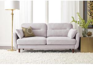 Serta Sierra Living Room Modern Design Microfiber Upholstered Couch Ideal for Smaller Spaces, 73" Sofa, Ivory
