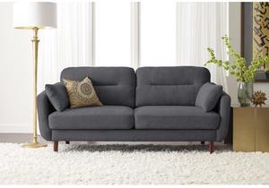 Serta Sierra Living Room Modern Design Microfiber Upholstered Couch Ideal for Smaller Spaces, 73" Sofa, Slate Gray