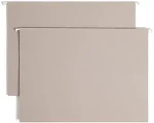 Smead TUFF Extra Capacity Box Bottom Hanging Folder, 3" Expansion, 1/3-Cut Easy Slide Tab, Legal Size, Steel Gray, 18 per Box (64341) Smead TUFF Extra Capacity Box Bottom Hanging Folder, 3" Expansion, 1/3-Cut Easy Slide Tab, Legal Size, Steel Gray, 18 per Box (64341)