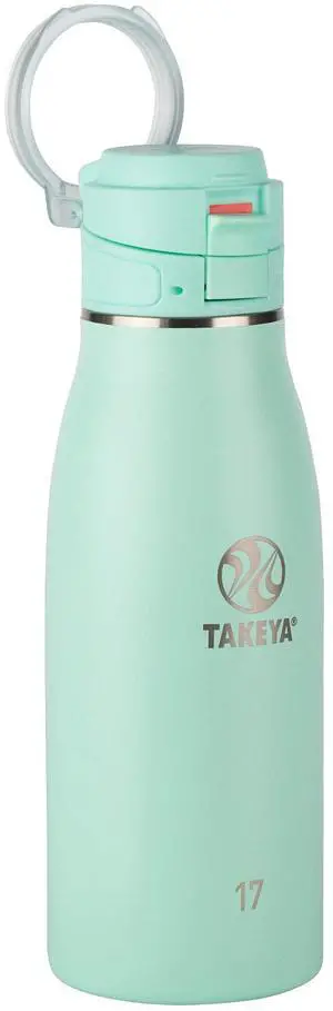Takeya Traveler Insulated Travel Mug, Leak Proof Lid, 17 Ounce, Aqua