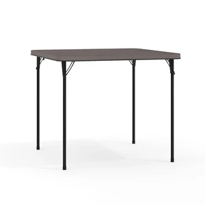 2.83-Foot Bi-Fold Dark Gray Plastic Folding Table | Lightweight, Easy Storage, Commercial Grade, Carrying Handle 2.83-Foot Bi-Fold Dark Gray Plastic Folding Table | Lightweight, Easy Storage, Commercial Grade, Carrying Handle