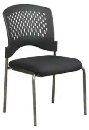 Office Star Armless Guest Chair in Coal
