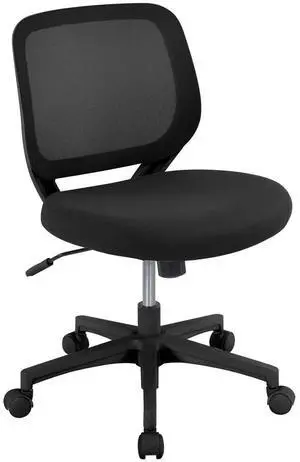 Realspace® Adley Mesh/Fabric Low-Back Task Office Chair, Black, BIFMA Compliant
