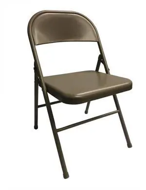 Realspace® Metal Folding Chairs, 30-1/2"H x 18-1/10"W x 18-1/5"D, Tan, Pack Of 4