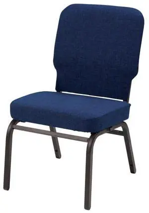 Big & Tall Armless Guest Chair - Weight Tested to hold 500 lbs - Navy Fabric