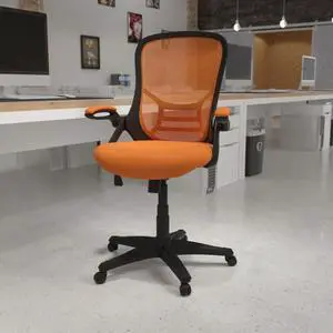 Flash Furniture Porter Ergonomic Mesh Swivel High Back Office Chair Orange/Black (HL00161BKOR)
