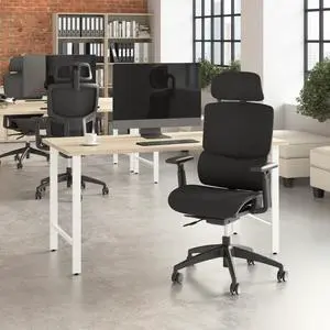 Bush Business Furniture Align High Back Ergonomic Office Chair with Lumbar Support in Black Fabric, Adjustable Seating Solution for Home and Professional Workspace