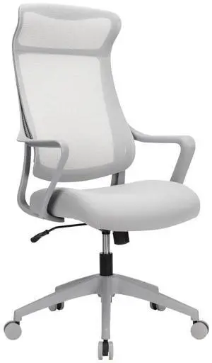 Realspace® Lenzer Mesh High-Back Task Office Chair, Gray, BIFMA Compliant