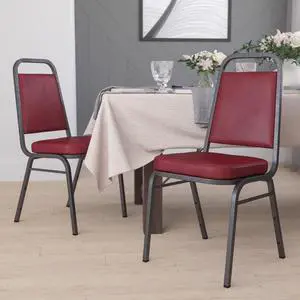 FLASH FURNITURE 4-FD-BHF-1-SILVERVEIN-BCG-GG Gray Fabric Banquet Chair with