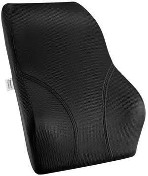 Mount-It! Office Chair Cushion, Lumbar Support Pillow for Office Chair, Back Support Pillow for Desk Chair, Gaming, Home or Car with Memory Foam Filling, Relief Back Pain Improve Posture, Black Large