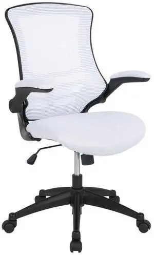 Flash Furniture Kelista Ergonomic Mesh Swivel Mid-Back Task Office Chair White (BLX5MWH)