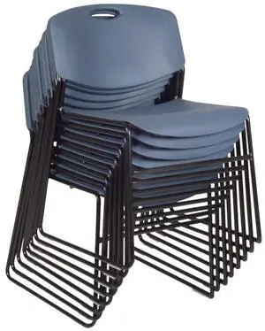 Regency Zeng Stack Chairs (Set of 8), Blue