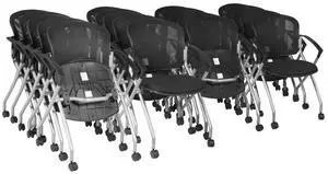 Regency 2309BK20PK Cadence Nesting Chairs (Set of 20), Black