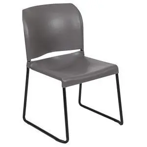 Hercules Stack Chair, Black | Sled Base, Powder Coated, Contoured, 880 LBS. Weight Capacity Hercules Stack Chair, Black | Sled Base, Powder Coated, Contoured, 880 LBS. Weight Capacity