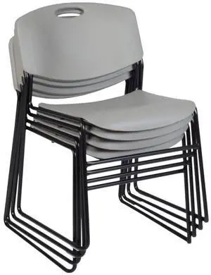 Regency Zeng Stack Chair (4 Pack), Grey