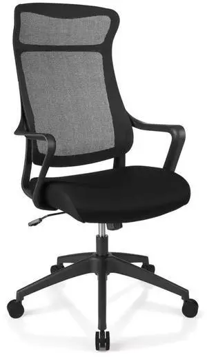Realspace® Lenzer Mesh High-Back Task Office Chair, Black, BIFMA Compliant